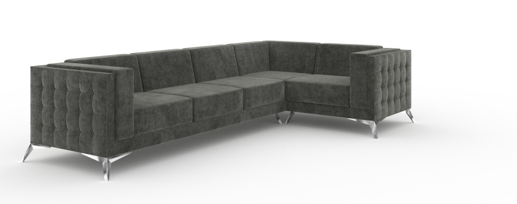 Ecksofa Chesterfield Sofa Polstergarnitur Couch Wohnlandschaft Deko L-form
