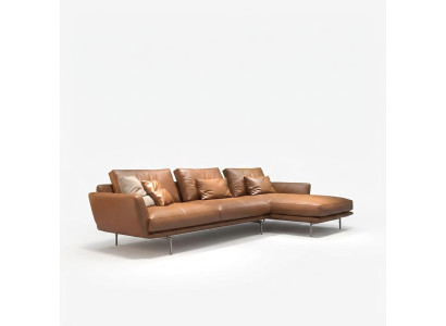 Sofa L-Form Ledersofa Couch Wohnlandschaft Garnitur Design Ecksofa Modern Sofa