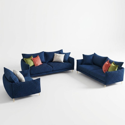 Ledersofa Couchgarnituren Sitz Polster Sofa Chouch Garnitur 3+2+1 Leder Stoff