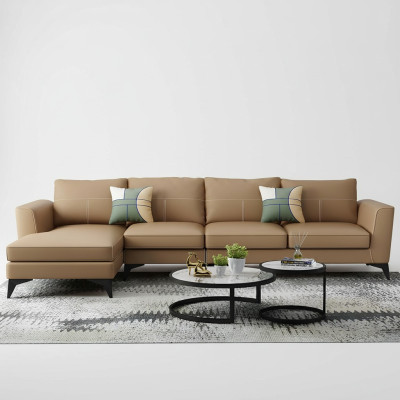Design Esk Ecksofa L-form Modern Sofas Ledersofa Couch Sitz Wohnlandschaft Sofa