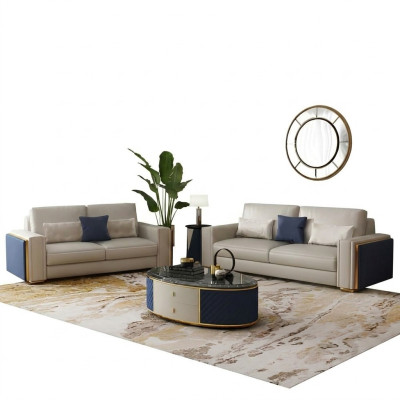 Sofagarnitur 3+2+1 Design Modern Sofas Ledersofa Couch Wohnlandschaft Sofa Sitz