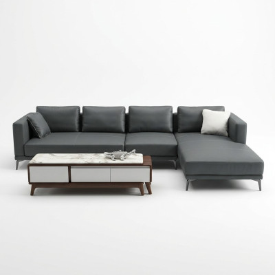 Ecke Ecksofa L-Form Wohnlandschaft Sofa Couch Polster Garnitur Stoff Sofas Leder