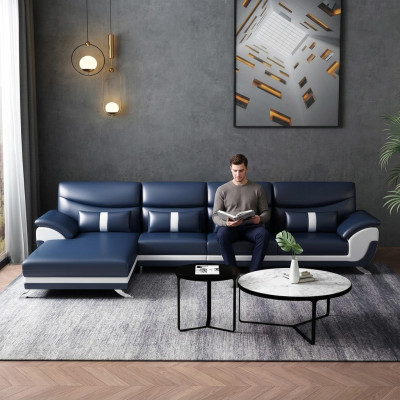 Ecke Ecksofa L-Form Wohnlandschaft Sofa Couch Garnitur Polster Stoff Sofas Leder