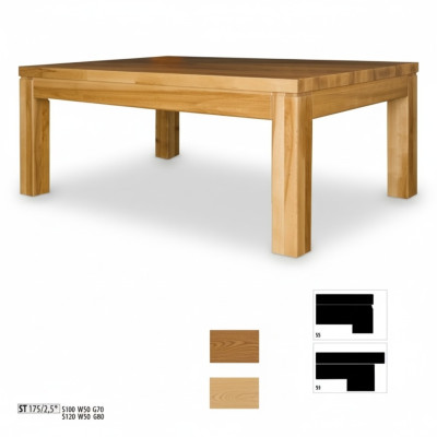 Beistell Tisch Couchtisch Echtes Holz Massive Möbel Eiche 100x70 cm Neu Tische