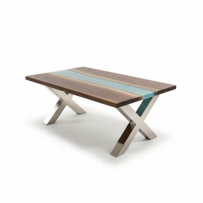 Couchtisch River Table Epoxidharz Massiv Tische 120x60 Flusstisch