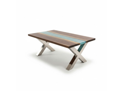 Couchtisch River Table Epoxidharz Massiv Tische 120x60 Flusstisch