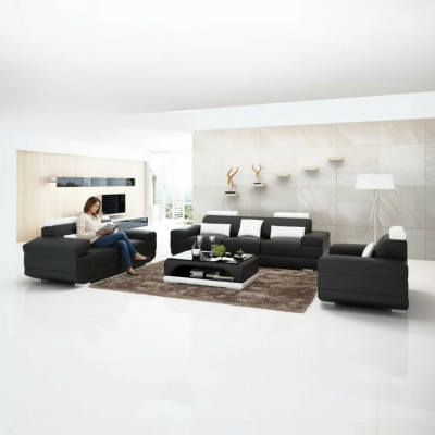 Design Sofagarnitur Sofa 321 Sitzer Couchtisch Garnituren Leder Set Gruppe 4tlg