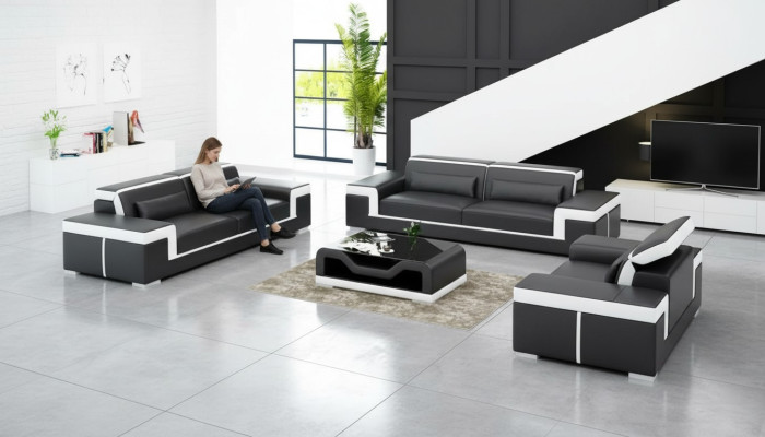 Wohnlandschaft Sofa Sofagarnitur 321 Sitzer Ecksofa Polster Designer Garnitur