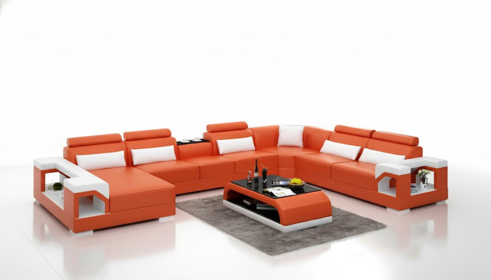 Design Ecksofa Wohnzimmer Möbel Deko Moderne Eckcouch Lederpolster Couch