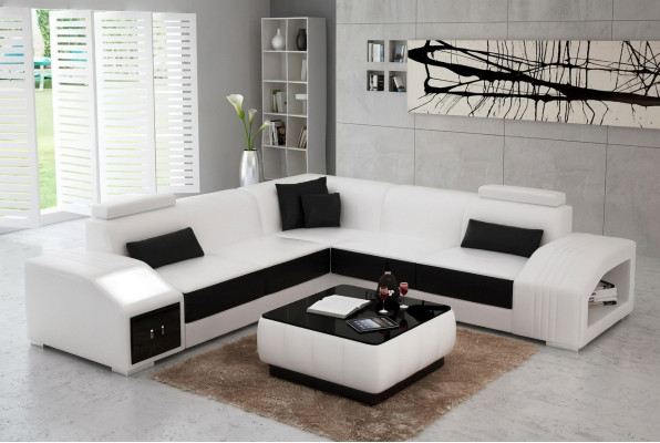 Design Ecksofa Wohnzimmer Eckcouch Lederpolster Couch Sofa L Form