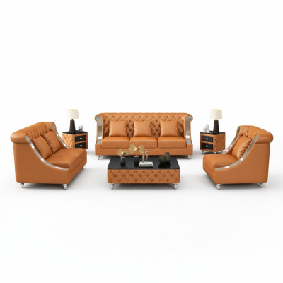 Chesterfield Sofagarnitur Polster Couch Ledersofa 321 Sitzer Wohnlandschaft Neu