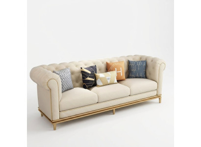 Klassischer Dreisitzer Sofa 3 Sitzer Design Chesterfield Italienische Stil