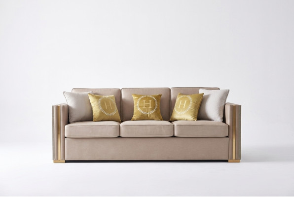 Dreisitzer Stoff Wohnzimmer Rosa Design Couchen Sofa Sofas Samt xxl
