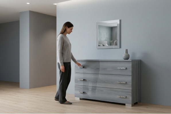 Design Kommode 120*43 Luxus Holz Sideboard Kommoden Schrank Wohnzimmer Schränke