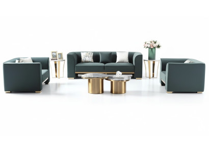 Sofagarnitur 321 Sitzer Set 2x Beistelltisch 2x Couchtisch Luxus Möbel 7tlg. Neu
