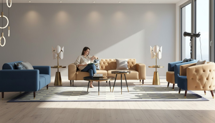 Dreisitzer Couch Polster Design Sofa Moderne 3er Sitz Sofas Zimmer Möbel Neu