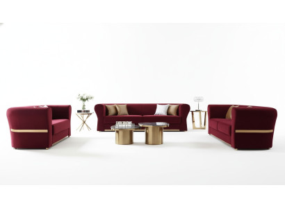 Dreisitzer Couch Polster Design Sofa Moderne Sitz 242 x 93 Sofas Zimmer Möbel