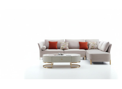 Wohnzimmer Modernes Sofa Ecksofa L Form Couchtisch Ecksofa Polster 2tlg. Set Neu