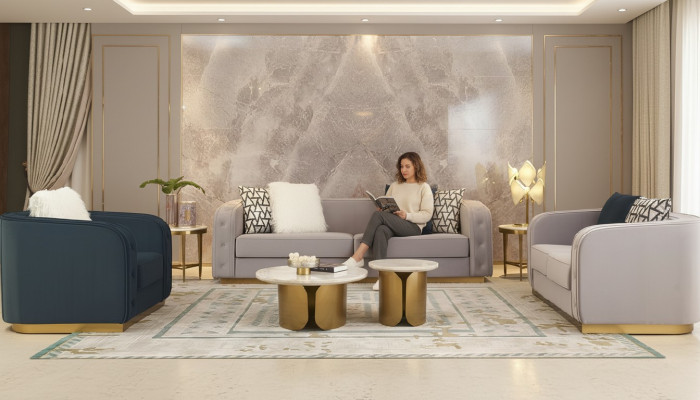 Luxus Hotel Möbel Sitzer Sofagarnitur Polster Möbel Wohnzimmer Dreisitzer Couch
