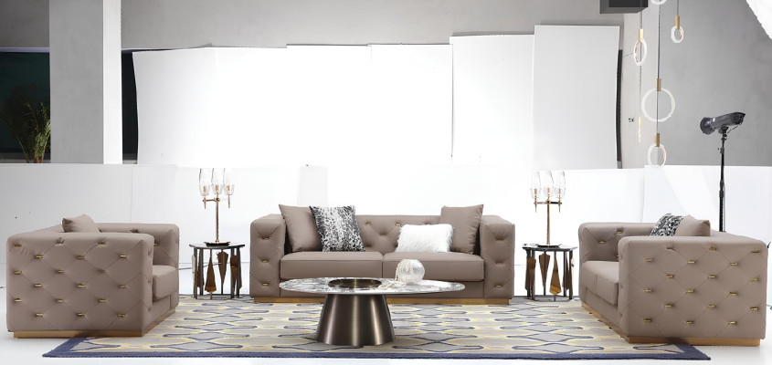 Dreisitzer Couch Polster Design Sofa Moderne Sitz Sofas Chesterfield Luxus Möbel