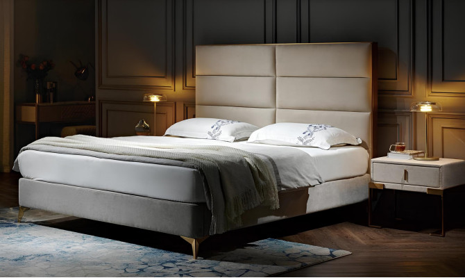 Bett 2x Nachttisch 3tlg. Schlafzimmer Set Design Luxus Schlafzimmer Hotel Möbel