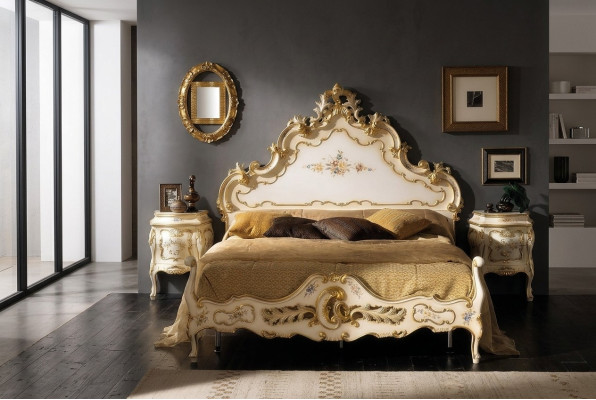 Schlafzimmer weiß Bett Holz Luxus Vaccari cav giovanni Massivholz Neu