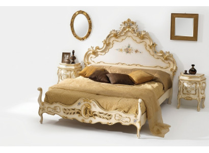 Schlafzimmer weiß Bett Holz Luxus Vaccari cav giovanni Massivholz Neu
