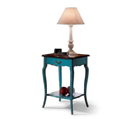 Konsolen Nachttisch Schlafzimmer Beistelltisch Modern Design Möbel Holz Azurblau