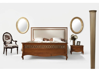 Schlafzimmer Möbel Set Garnitur Italienische Möbel Nachttisch Massives Holz 3tlg
