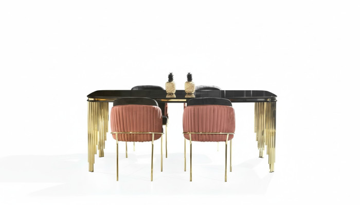 Luxus Esszimmer Set Tisch Garnitur Klassische Stuhlgruppe 4x Stühle Sets 5tlg