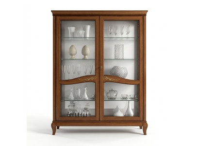 Vitrine Luxus Schaufenster Vitrinen Glas Schrank Holz Regal Modern Schränke Neu