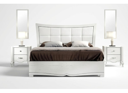 Doppelbett Betten Bett Polster Holz Designer Doppel Bettrahmen Weiß Bettgestelle