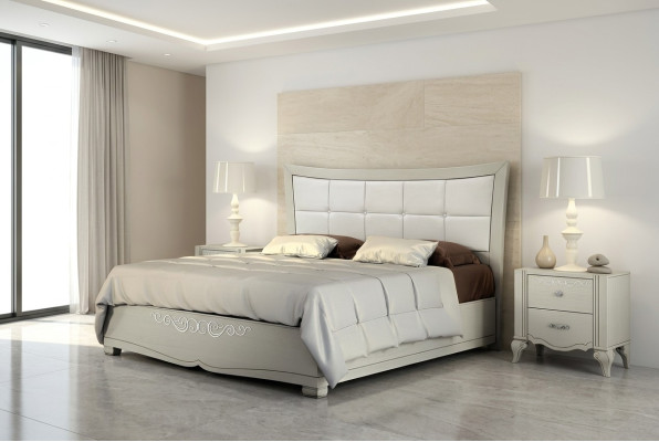 Bett Polster Design Luxus Doppel Betten Schlafzimmer Holz Modern Bettrahmen Neu