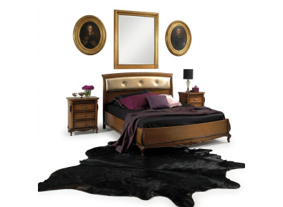 Doppelbett Betten Schlafzimmer Möbel Massivholz Vaccari cav giovanni Bett Neu