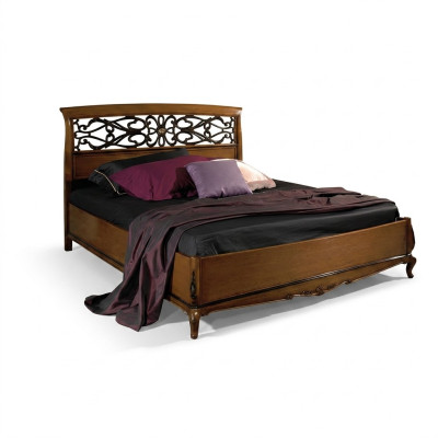 Bett Doppelbett Design Schlafzimmer Massivholz Vaccari cav giovanni Möbel Neu