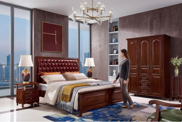 Design klassisch Betten Möbel Bett 2 Nachttische 3tlg.Schlafzimmer Set