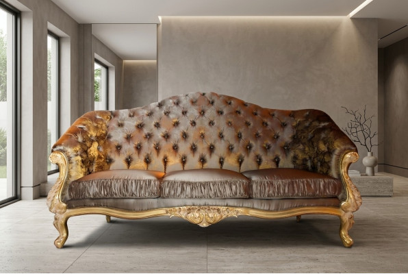 Sofa Couch Design Couchen Polster Textil Italienische Möbel Sitzer Bank 3 Sitzer