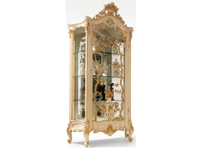 Möbel Massive Holz Vitrinen Glas Schrank Echtholz Anrichte Vitrine Wohnzimmer
