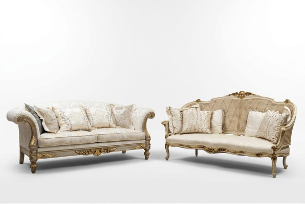 Textil Sofa Couch Polster Sofas 3 Sitzer Couchen Sofas Art déco Dreisitzer Neu