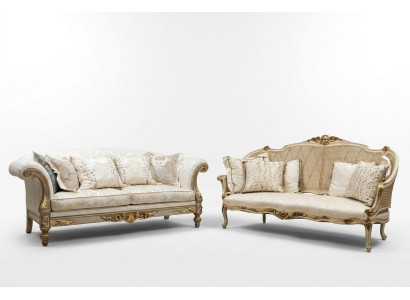 Textil Sofa Couch Polster Sofas 3 Sitzer Couchen Sofas Art déco Dreisitzer Neu