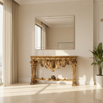 Konsolentisch Möbel Holz Konsole Italienisches Sideboard Konsolen Echtholz Tisch