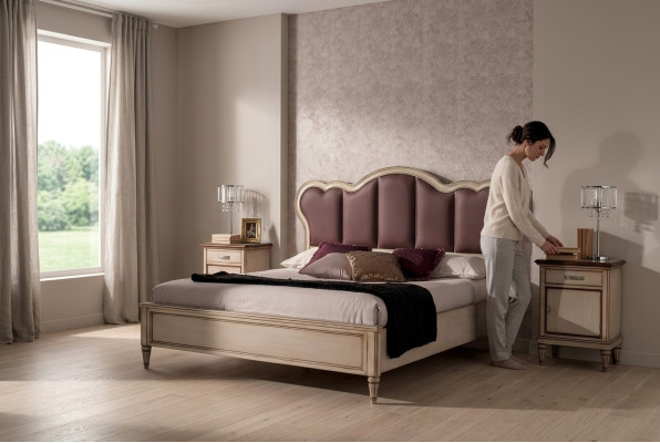 Doppelbett Schlafzimmer Hotel Ehe Luxus Bett 2x Nachttisch 3tlg. Set Betten Neu