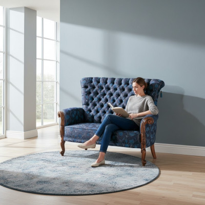 Sofa 2 Sitzer italienische Möbel design textil Polster sitz sofas Zweisitzer Neu