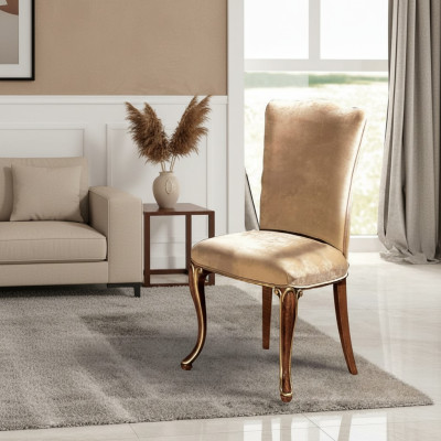 Stuhl Holz Italienische Möbel Esszimmer Stühle Luxus Design Lehnstuhl Echtholz