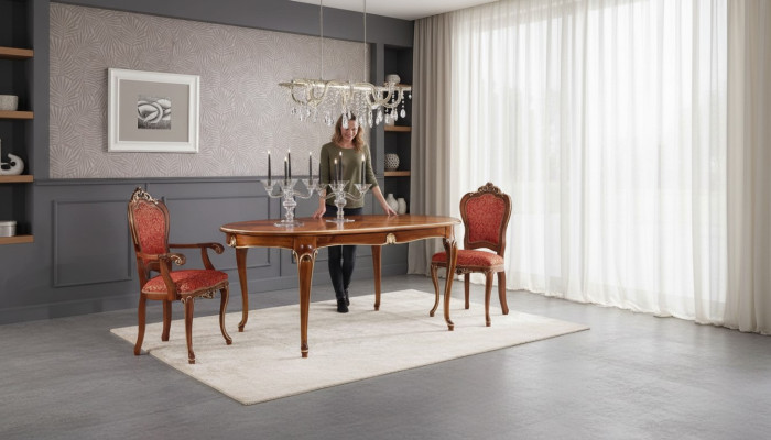 Esszimmer Set Essgruppe Klassischer Echt Holz 3tlg Set Stuhl Garnitur 2x Stühle
