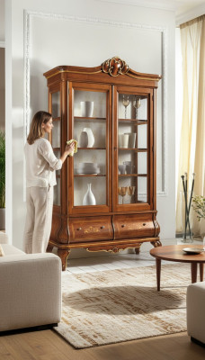 xxl Glasschrank Klassische Schränke Luxus Anrichte Italienische Möbel Anrichte