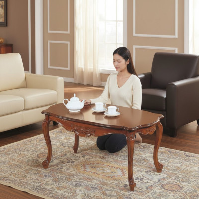 Rechteckiger Couchtisch Holz Tische Wohnzimmer Italienische Möbel Tisch Luxus