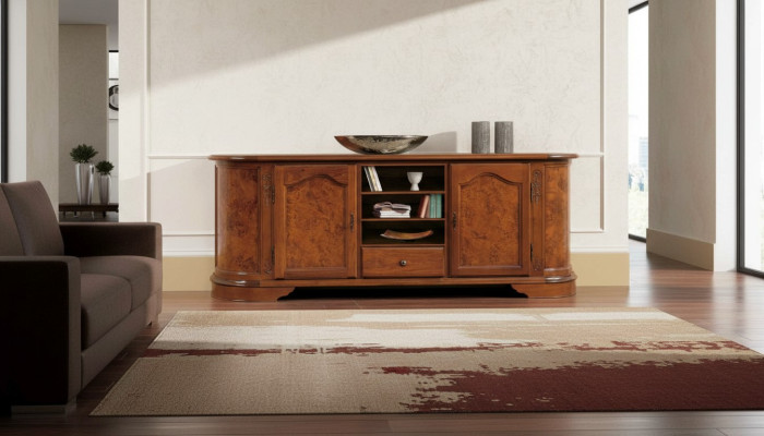 Sideboard mit Spiegel Anrichte Sideboards Holz Schrank Möbel Kommoden Braun Neu