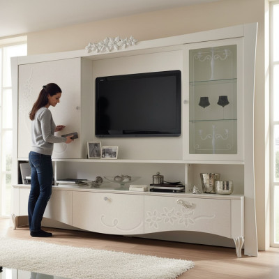 rtv tv Schrank Sideboard Wohnwand Fernseh Kommode Holz Design Modern Schränke