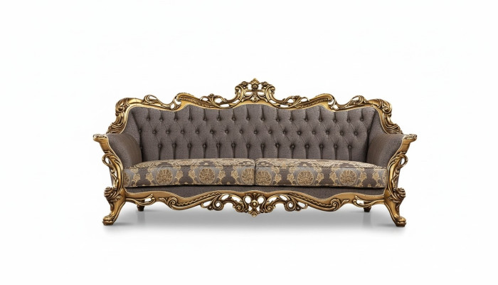 Dreisitzer Sofa 3 Sitzer Dreibettsofa Sofa Sofas Sessel Sitz Stoff Stil Barock